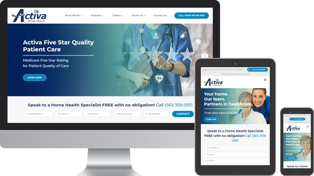 activa home health website design example