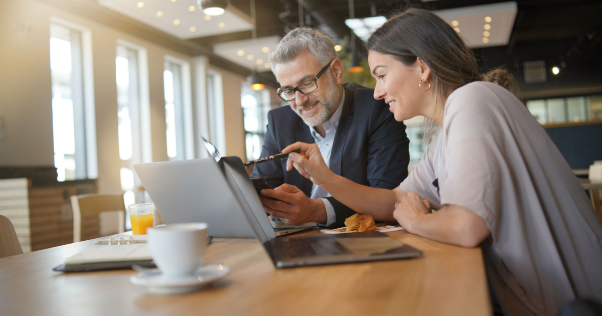 HomeCareSalesGuide Coworkers brainstorm ways to improve their home care sales strategy.