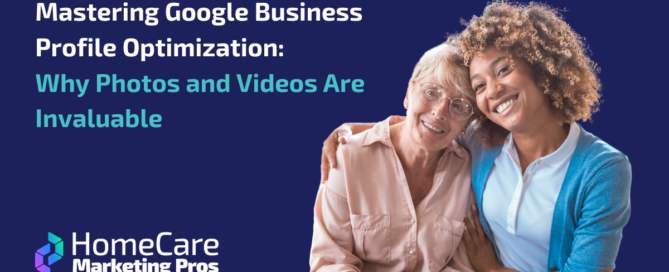 A great picture of a client and a caregiver, showing how important quality pictures are for your Google Business Profile.