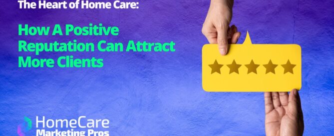 A hand gives another hand a five star review, representing what reputation management can do for home care agencies.
