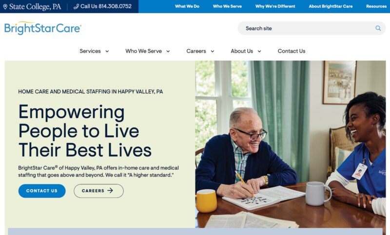 LocationNameHomeCarePPC An example of a home care PPC landing page that features the location prominently.